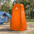 Wakeman Pop Up Pod (L) 3.3ft x (W) 3.3ft x (H) 6.2ft - Portable Privacy Tent, Camping Tent, Orange-113792968