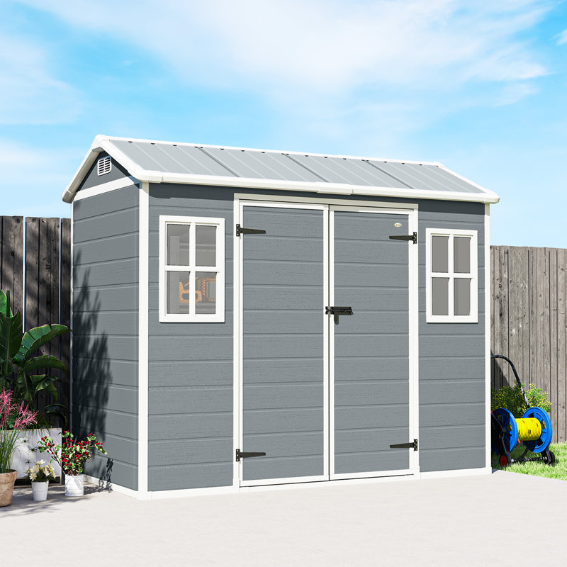 Garden Storage Shed, Grey