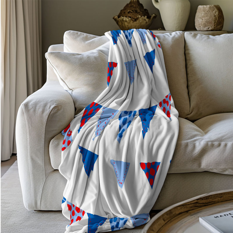 Courtepointe Americana - 1 pièce Sherpa Premium, L 60 po x l 50 po