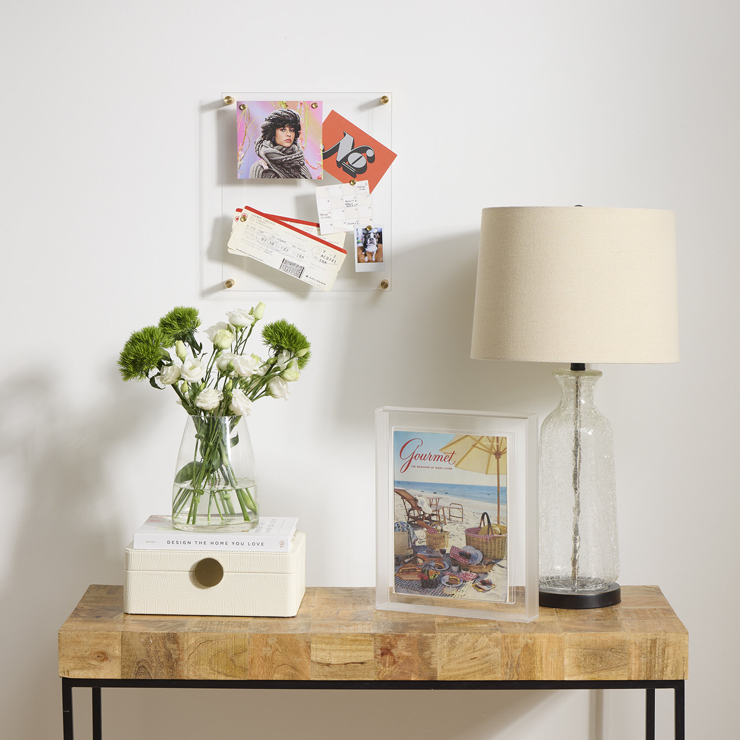 Memo Board Picture Frame, Gold, 12" x1 4"