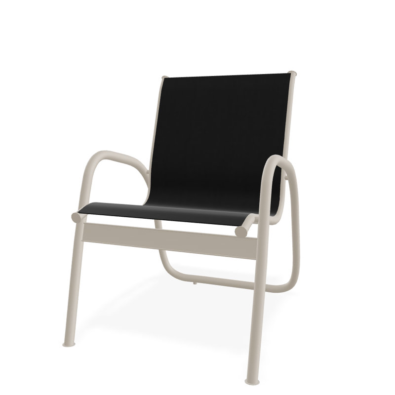 Fauteuil de patio Gardenella, Noir 5D Sunbrella®, Désert texturé