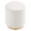 Tilden 16" Round Sherpa Upholstered Ottoman-96356076