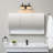3-Piece Matte Black Bathroom Set with 15.5" 2-Light Vanity Light