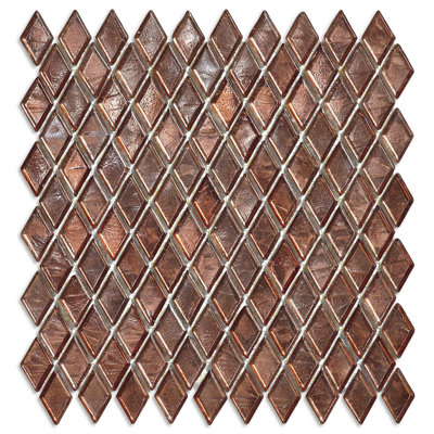 Gypsum 7/8" x 1-5/8" Diamond Glass Mosaic