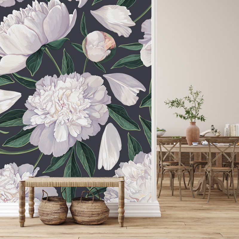 Peel & Stick Floral Wall Mural, 8.33" W x 8.33" L