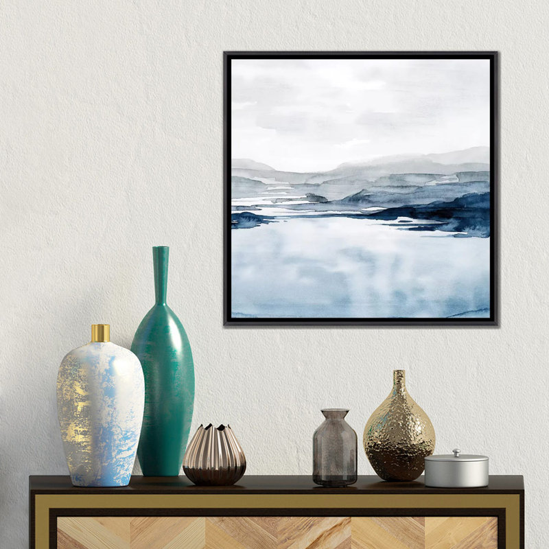 «Faded Horizon II», reproduction d'art sur toile encadrée, H 18 po x l 18 po, Toile à cadre flottant sans passe-partout