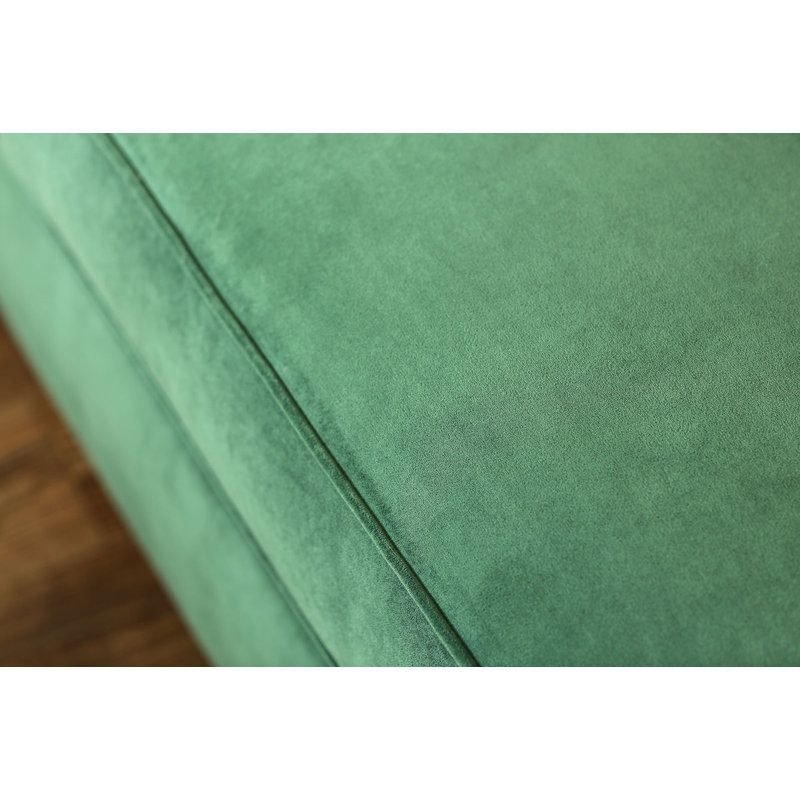 93.4" W Transitional Sofa, Emerald Green/Gold