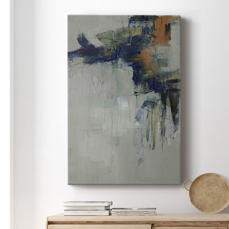 Traction I - peinture sur toile tendue, H 18 po x l 12 po x P 1 po
