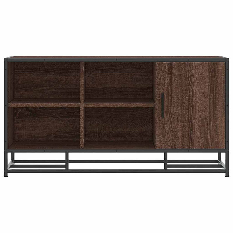 5 Pair Shoe Storage Bench, Brown Oak