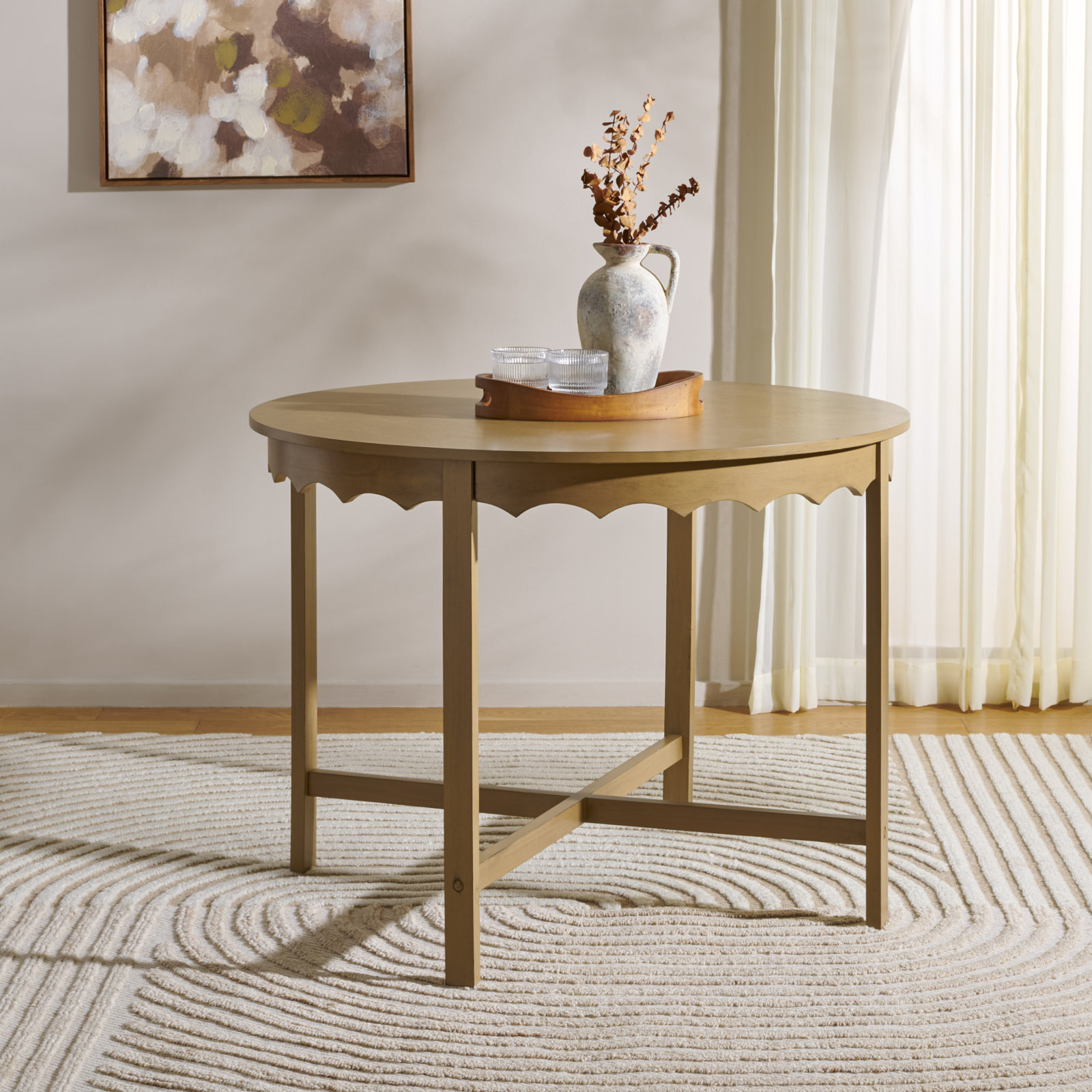 Catana 39" Pine Dining Table, Desert Brown