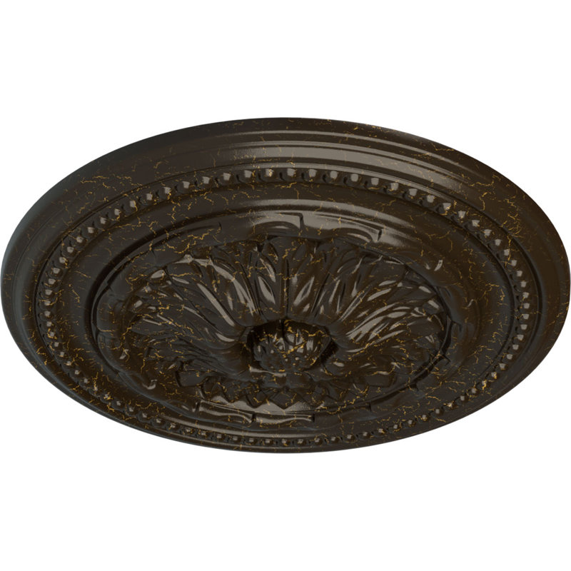 Médaillon de plafond Chester H 15,75 po x l 15,75 po x P 1,875 po, Craquelure pierre de foyer