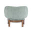 Fauteuil d'appoint moderne vert, revêtu de polyester, conception à oreilles pour la maison