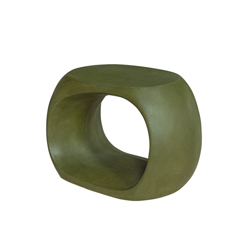 Trae 18'' Backless Outdoor Bar Stool, Green