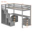 Lit mezzanine simple avec deux commodes, bureau et bande lumineuse-1493599192-1493599195