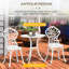 Ensemble de meubles 3 pièces, table de patio et chaises de jardin, blanc