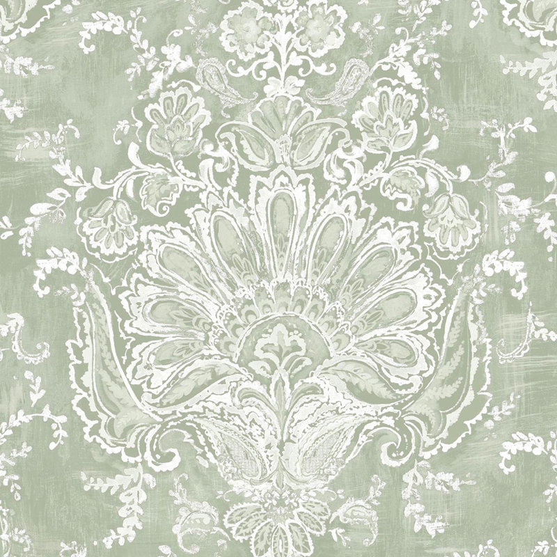 Laura Ashley Maddox Sage Green Wallpaper