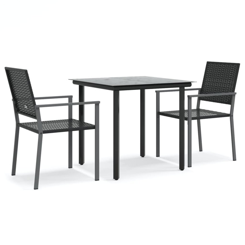 Ginnie Patio Dining Set with Square Table, 2