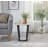 Contemporary Round End Table With Shelf,