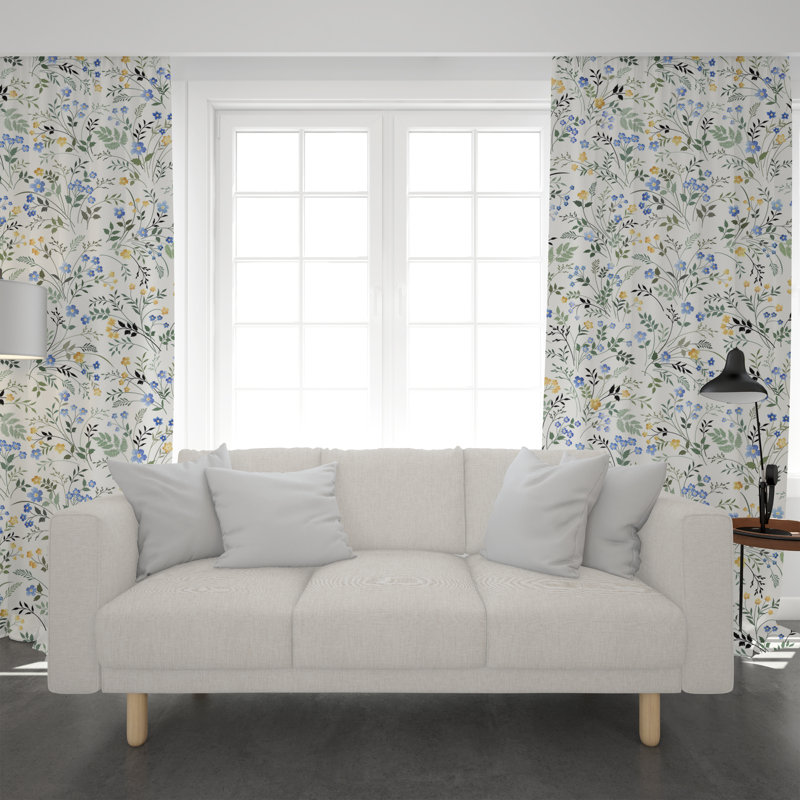 Jihane Room Darkening Curtain Pair, 20" W x 61" L