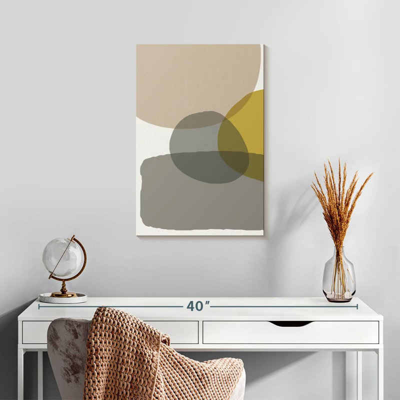 Cercles abstraits Avery Mid Century VI, H 24 po x l 16 po