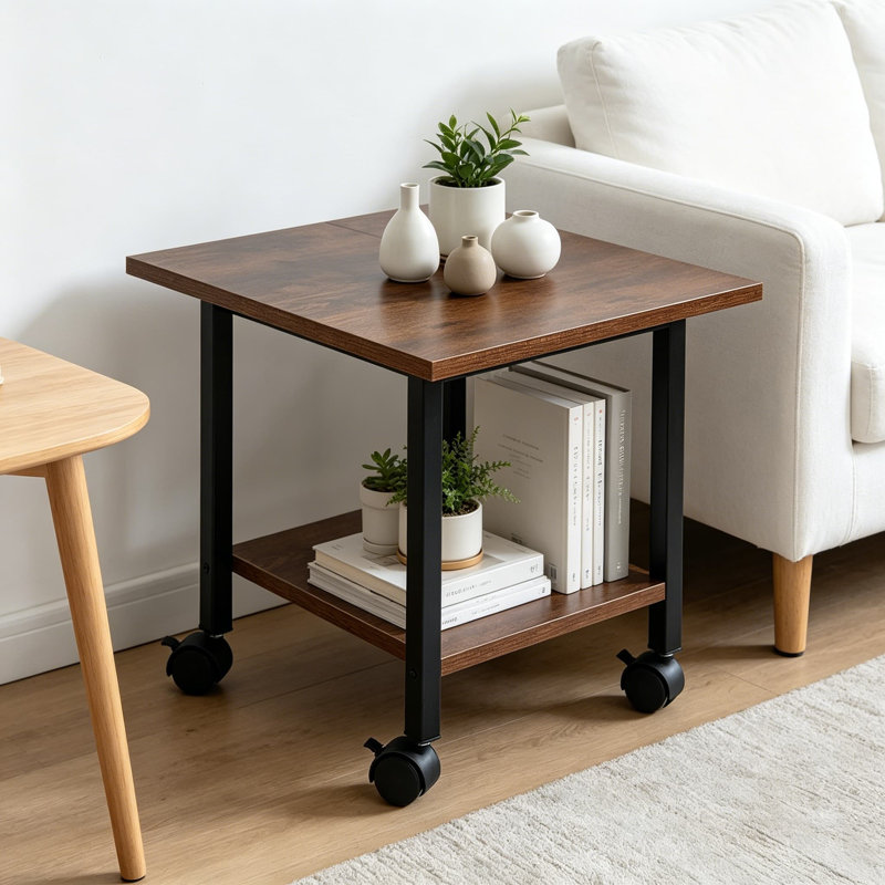 Support pour imprimante avec rangement sous la tablette de bureau, chariot pour imprimante avec porte-papier