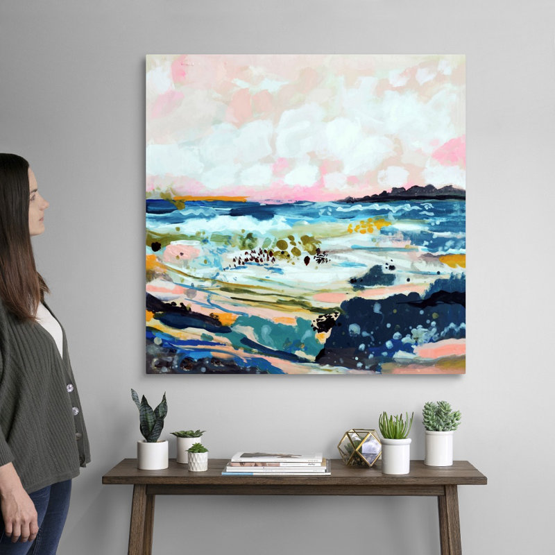 «Surfscape IV» par Karen Fields - reproduction d'art, Toile tendue, H 36 po x l 36 po x P 1,25 po