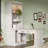 83.4"Tall Bookshelf with Writing Desk, Modern Bookcase with Study Desk, Workstation with Storage Shelf,Storage Bookcase with Open Shelves and LED Lighting for Living Room,Home Office,White