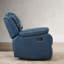Fauteuil inclinable en cuir bleu marine Charlotte