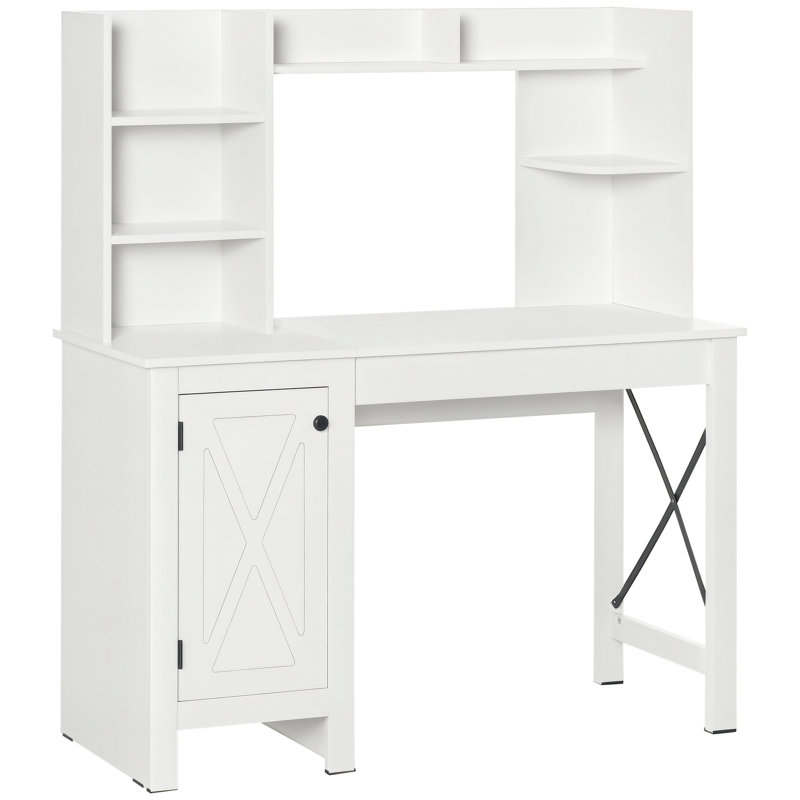 Bureau de ferme avec rehausse Whitford, Blanc