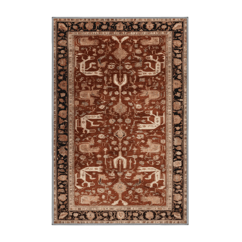 Tapis brun lavable à la machine, Tapis de couloir 2 pi x 4 pi