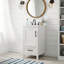 Ensemble de meuble-lavabo simple 18 po avec 1 porte à fermeture douce et 1 tiroir, entièrement assemblé-232365309