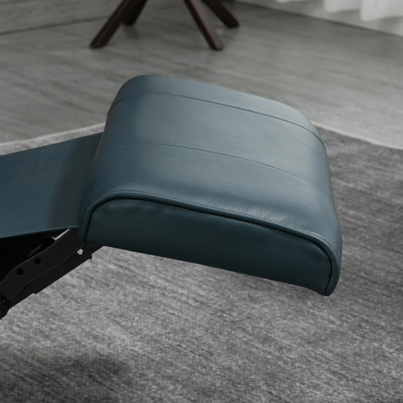 Fauteuil inclinable pivotant en cuir Vegan, Bleu