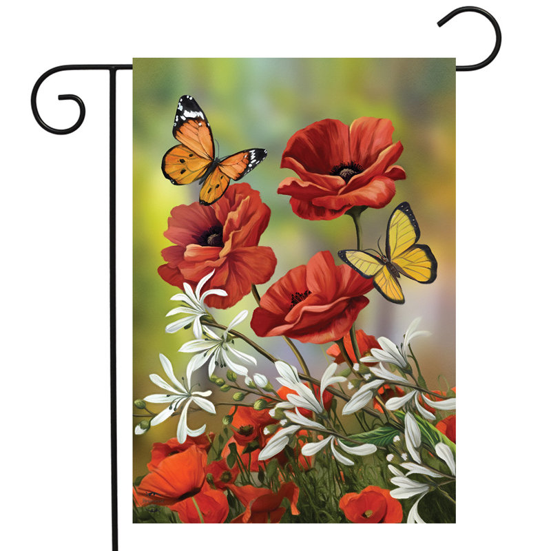 Hello Spring Butterflies Garden Flag