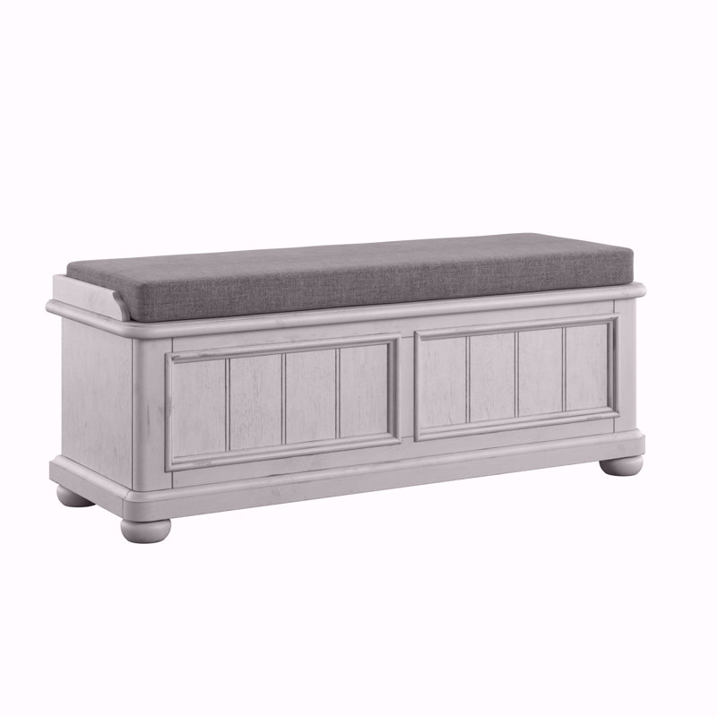 Banc de rangement gris Mariano