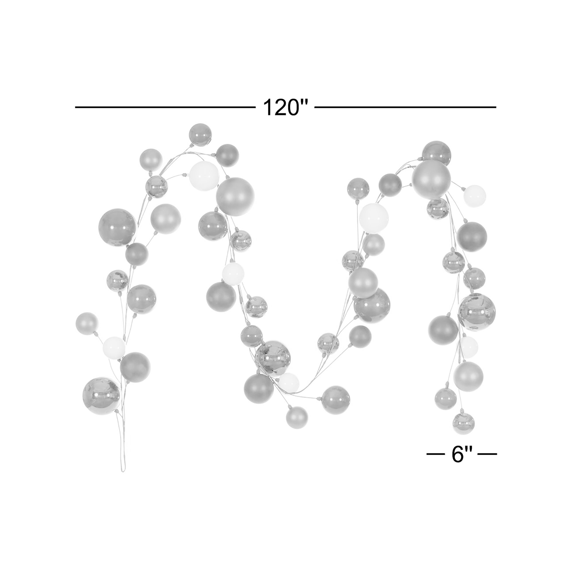 120'' in. Garland, Champagne/Rose