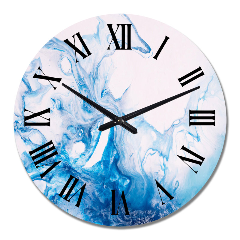 Horloge murale moderne Art liquide II, Moyen