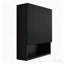 Armoire murale rayée avec portes, tablette et rangement ouvert-1739869808