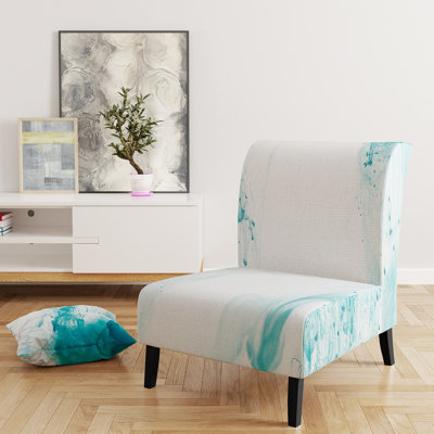 Brechta Vibrant Curve Design II - Velvet Upholstered Modern Slipper Chair