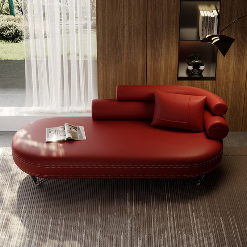 Méridienne Fashion Creative Leisure Home, Rouge, Accoudoir à droite (vu de face)