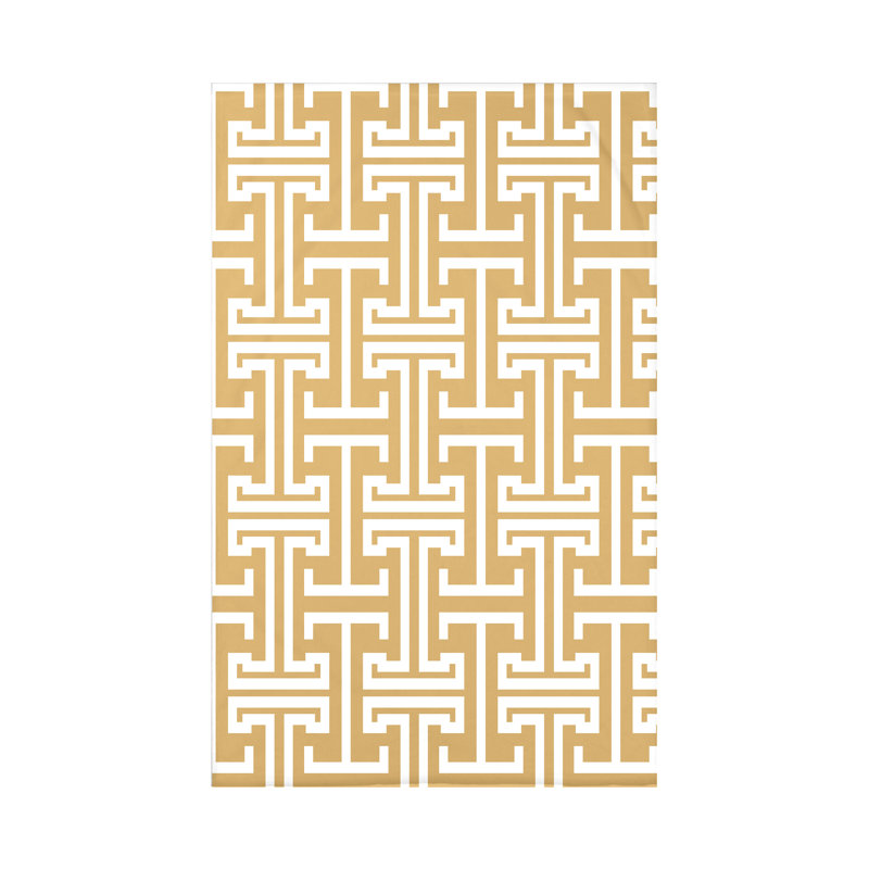 Greeko Throw Blanket, 60" L x 50" W x 0.5" D, Dijon
