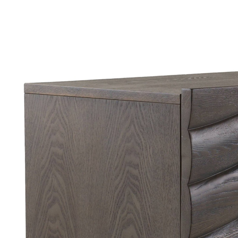 Buffet Cid Finn, 4 portes, gris, argent 71 pouces
