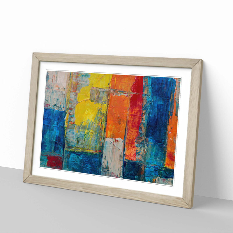 Abstract Vol.396 by S.Johnson - Framed Print, 62cm H x 87cm W x 2cm D, Oak Framed