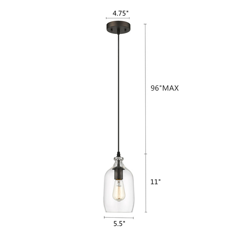 Luminaire à pot simple 1 lumières Jeanne