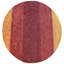 Tapis écologiques en laine nouée à la main Manns - Rond | Orange et rouge | Design contemporain | Tapis pour le salon, la chambre à coucher-1235218630