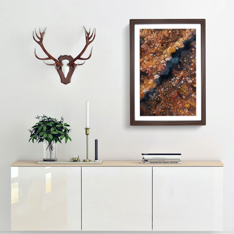 Forest in Piedimonte Matese Italy - Framed Print, 48cm H x 36cm W x 2cm D, Walnut Framed