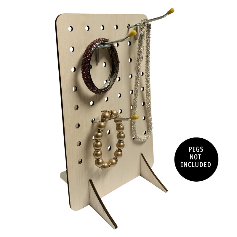 Wood Slatwall / Pegboard Kit, 8" H x 6.5" W x 5.2" D
