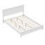 Grand lit plateforme moderne en bois massif blanc moderne (ancien numéro de référence: WF315101AAK)