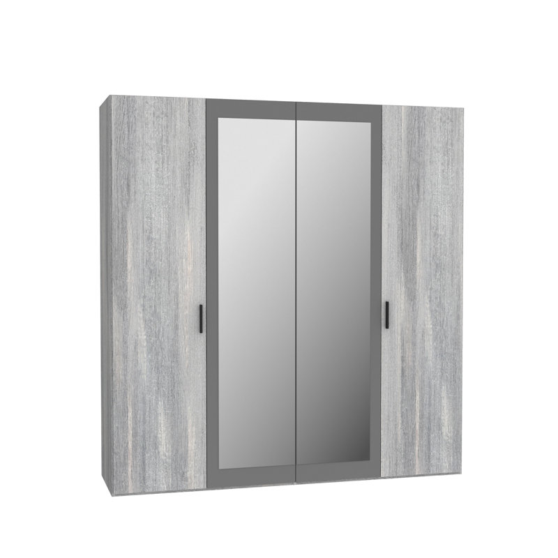 Emely 4 Door Manufactured Wood Wardrobe