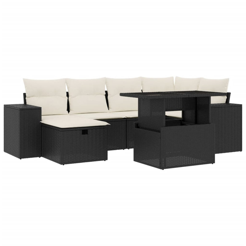 Ensemble de canapé de jardin en rotin PE Vidaxl