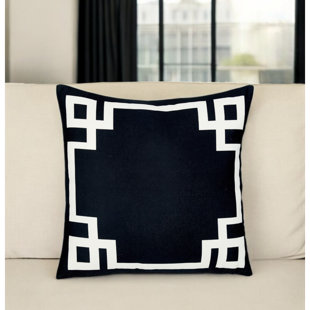 18" Black And White Throw Pillow Cover